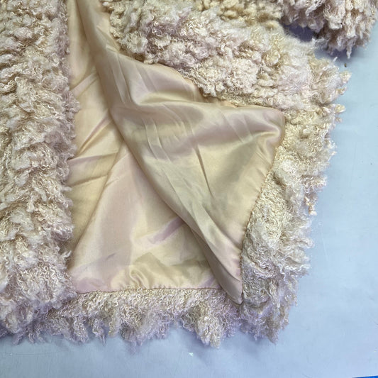 WILD FABLE Collared Shaggy Jacket 100% Polyester Lining Women's Sz XS Beige