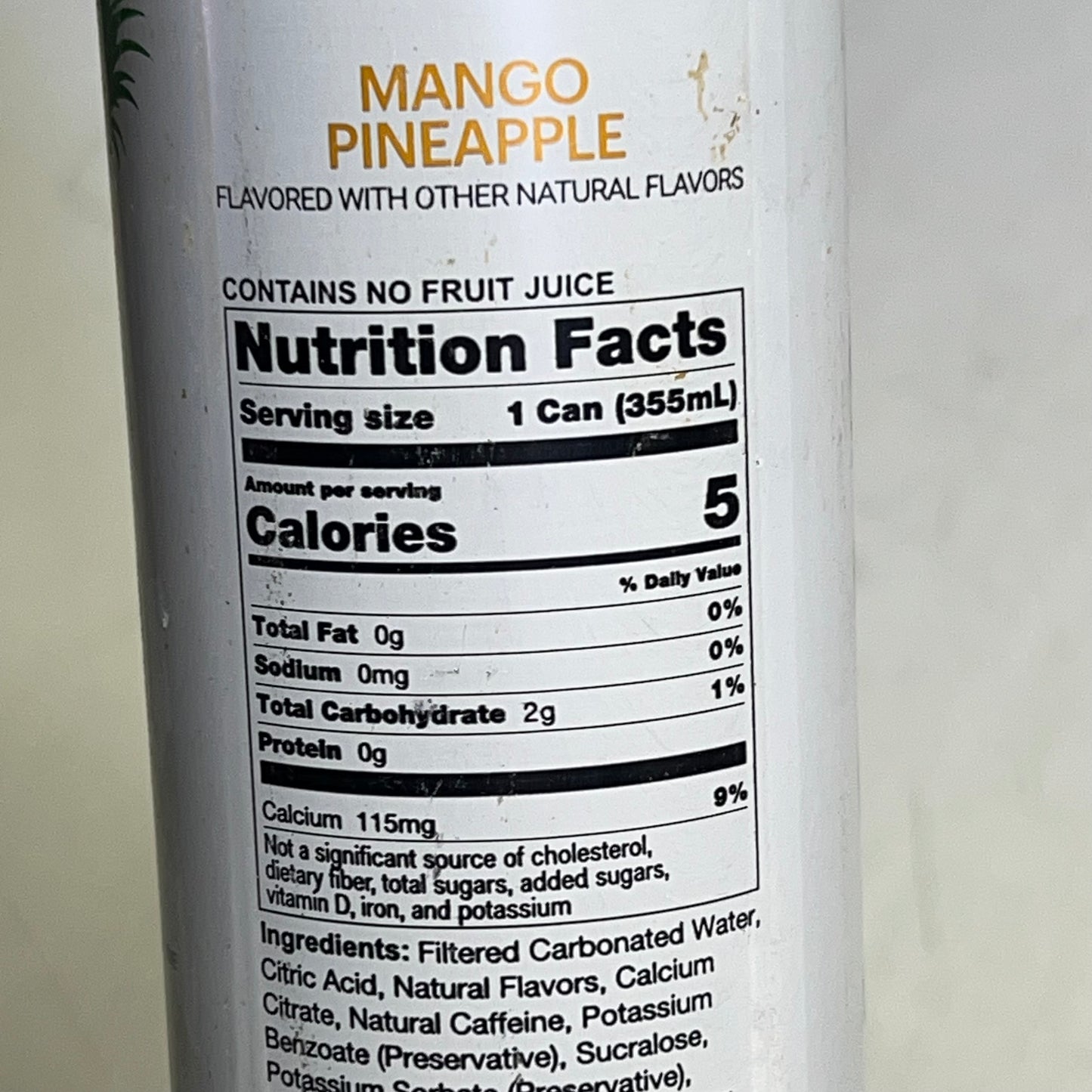 ZA@ UPTIME  (10 PACK) Zero Sugar Energy Drinks Mango Pineapple 12 fl oz