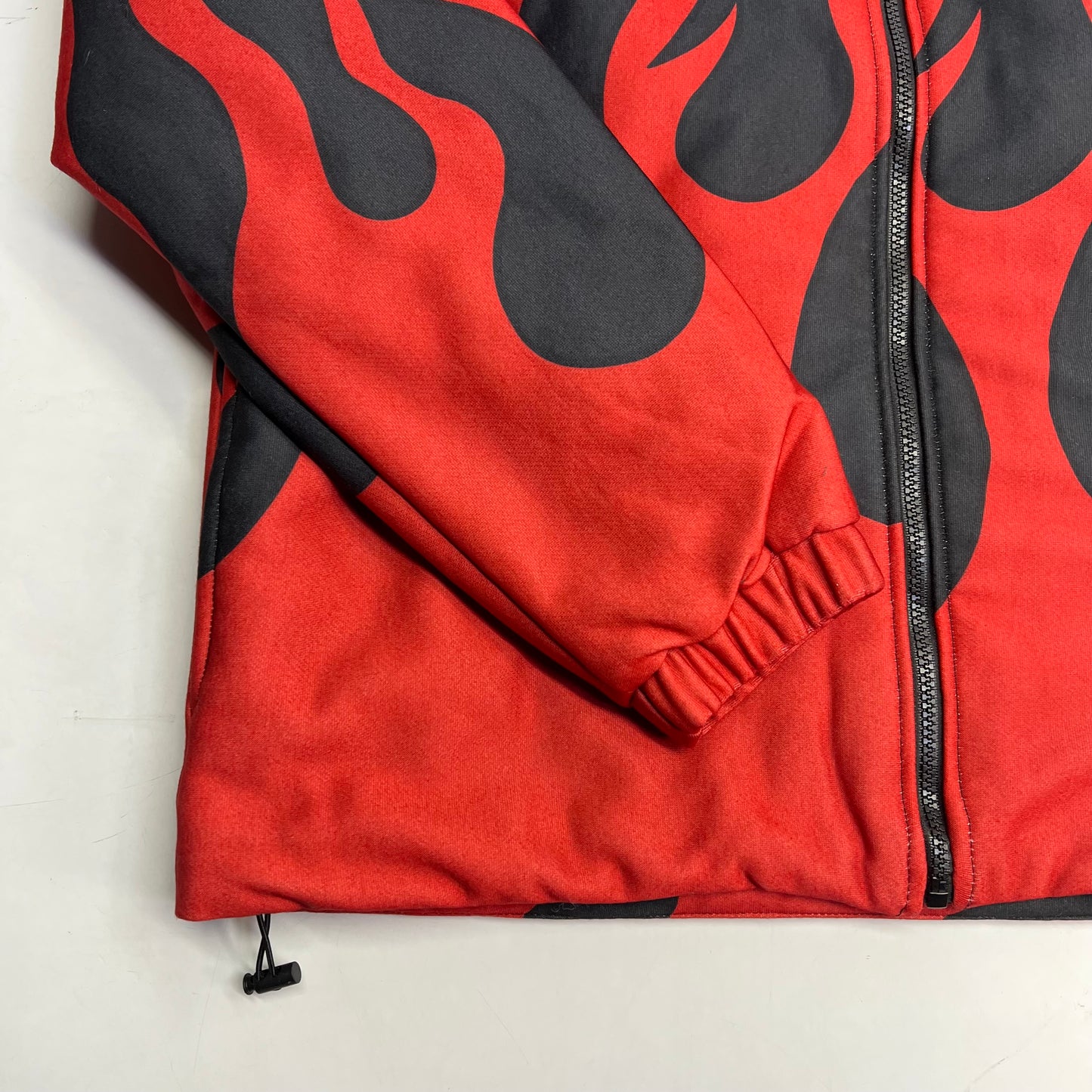 AMERICAN STITCH Flame Coat Jacket Full Zip Men's Sz S Black/Red HD25-T333