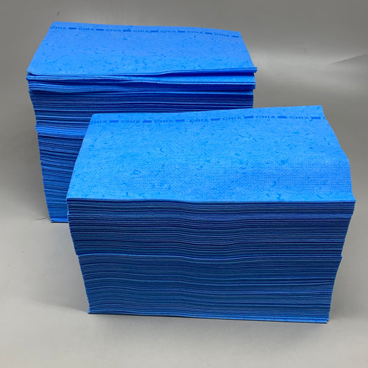 CHIX Foodservice Towels 8243 Disposable Cleaning Cloths 150 per box 13"x21" Blue Damaged Box