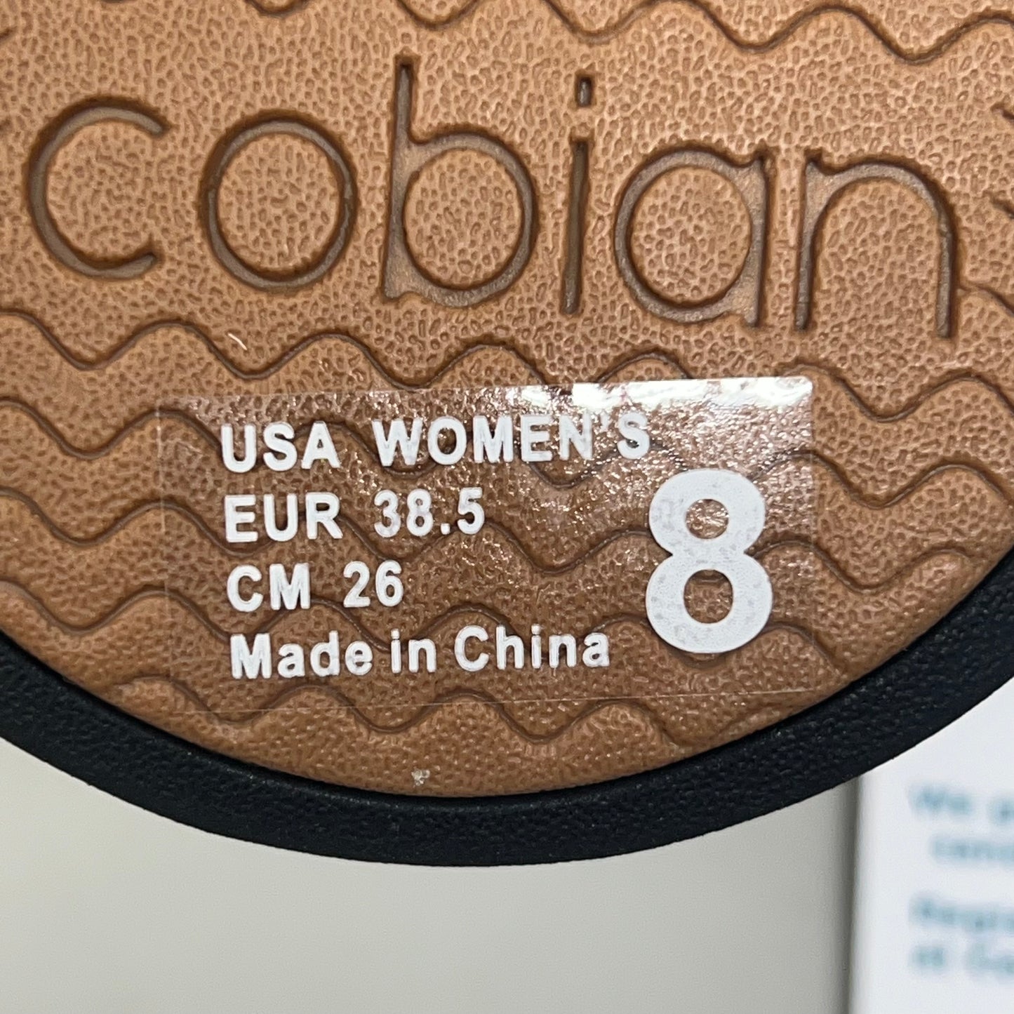 COBIAN Darby Synthetic Suede Strap Sandals  Women's SZ 8, EU 38.5 Black DAR24-001-8