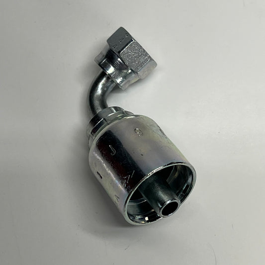PARKER (4 PACK) Hydraulic Hose  90 Deg Elbow 1/4" Thread Silver PP-00320