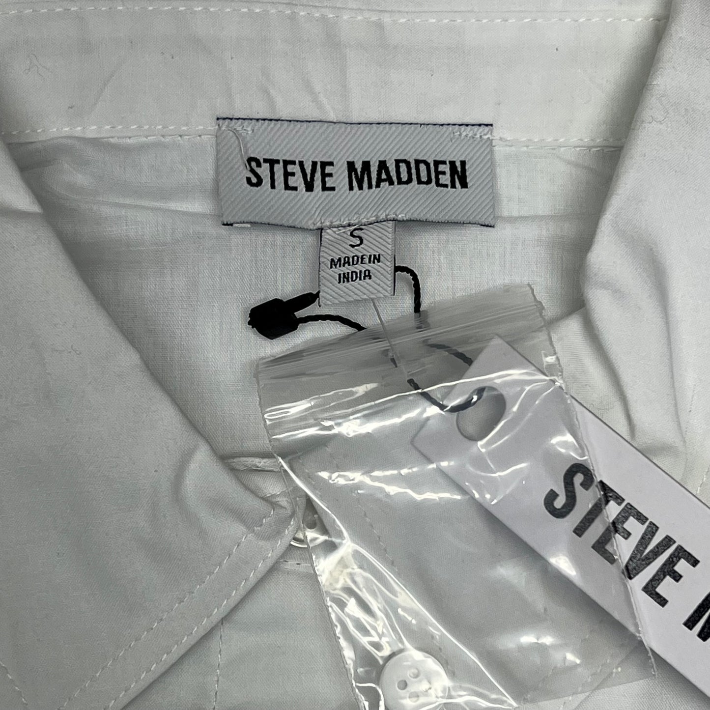 STEVE MADDEN Fit & Flare Shirt Dress Long Sleeve Button Cuff Women's Sz S Cloud