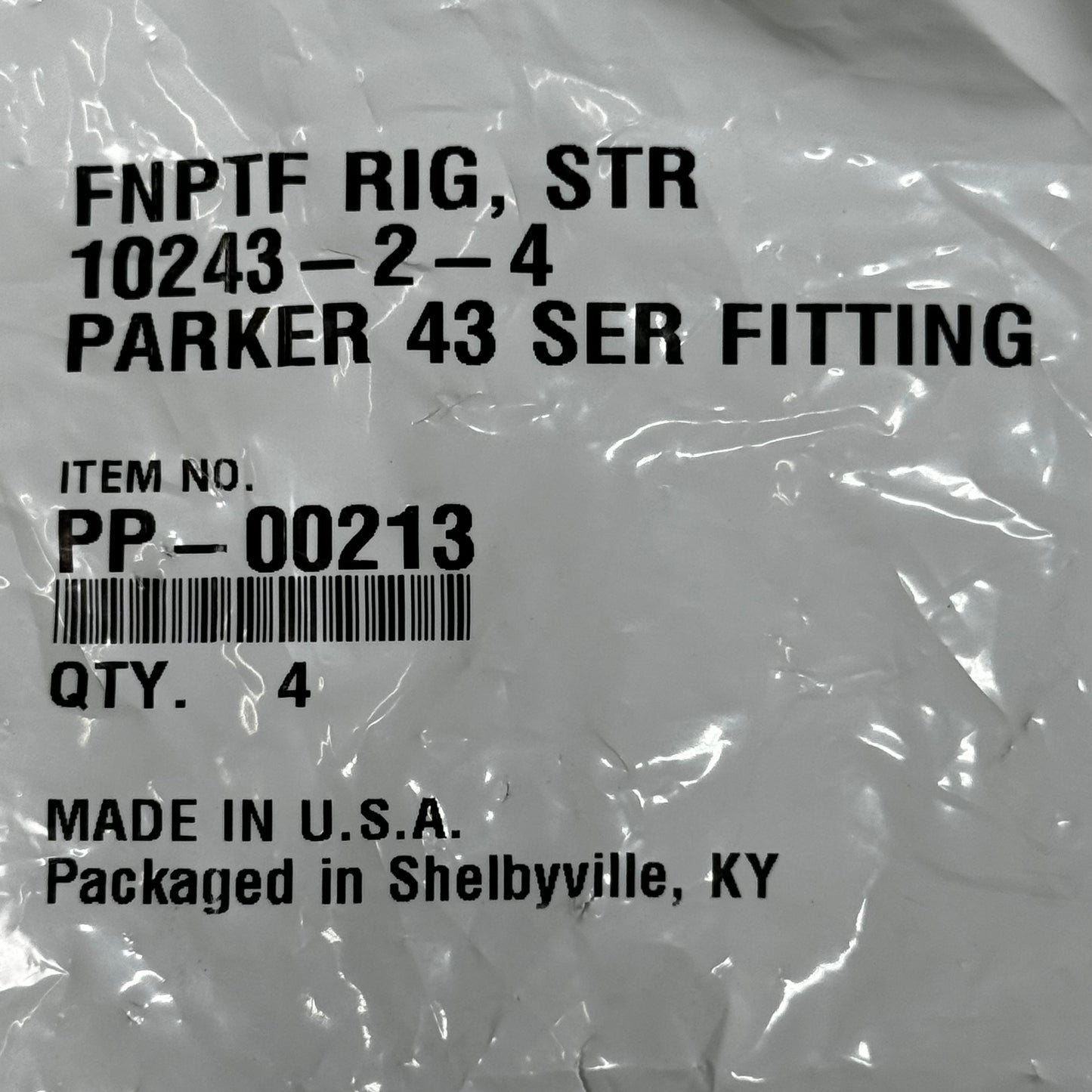 PARKER (4 PACK) Hydraulic Hose 10243-2-4 Female Pipe Rigid Fitting Steel PP-00213