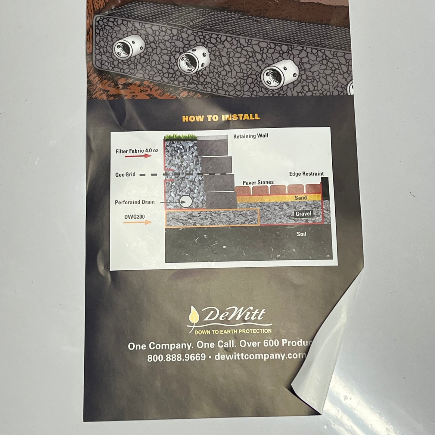 DEWITT Hardscape Filter Fabric Non-Woven Needle Punched 3' x 100' Black FF3100