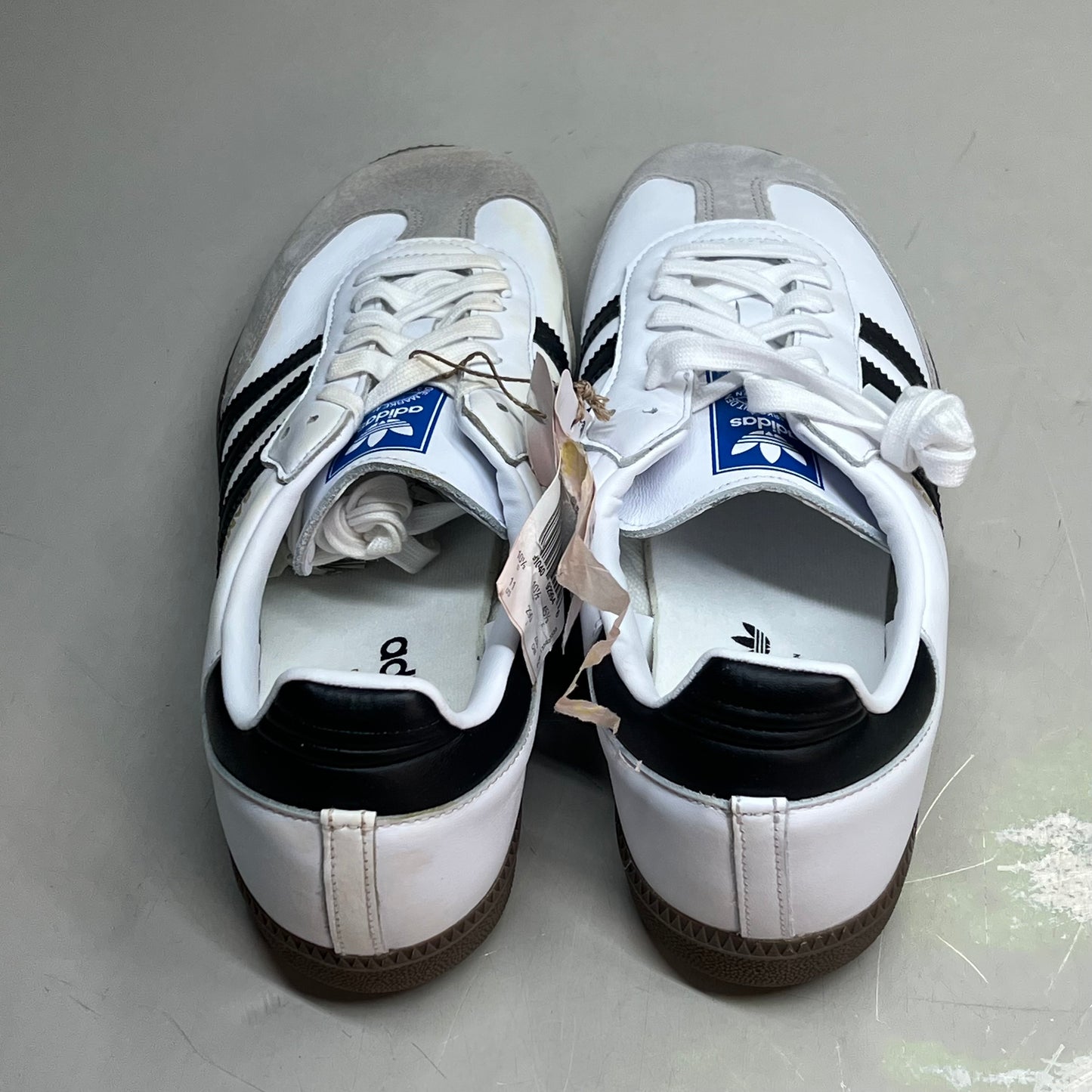 ZA@ ADIDAS Samba OG Sneaker Regular Fit Men's Sz 9.5 Black/White/Grey B75806 (As-is)