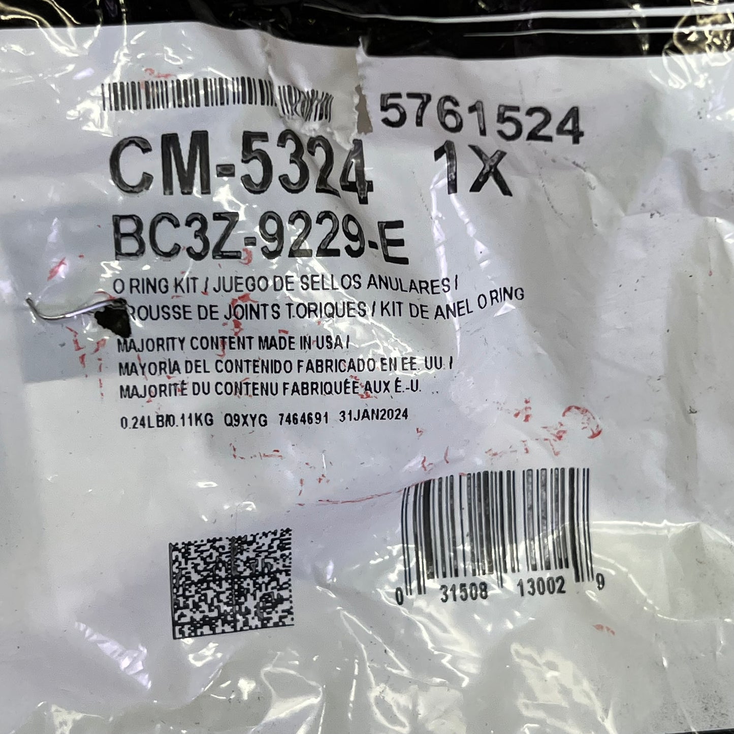 FORD MOTORCRAFT Fuel Injector O-Ring Kit Tube & Seal Genuine OEM CM5324