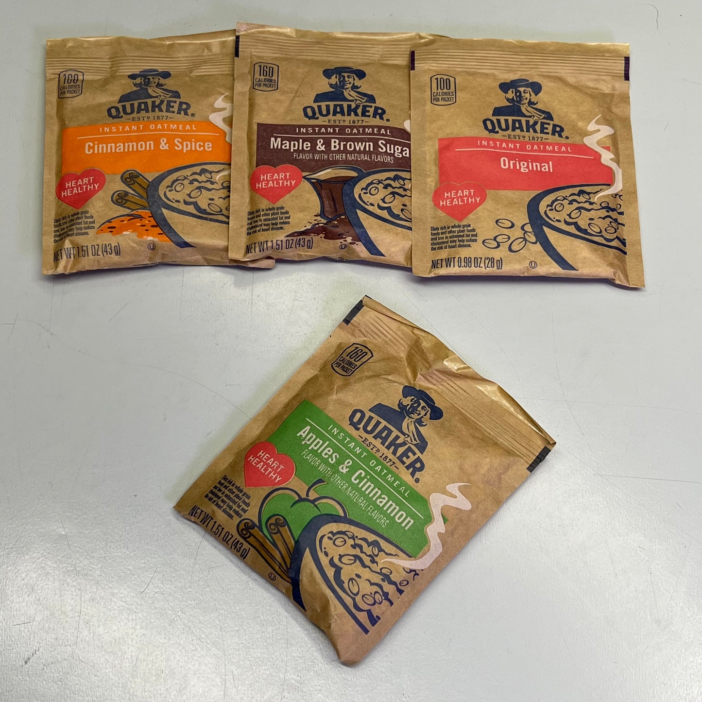 QUAKER (64 COUNT) Instant Oatmeal Variety Box 1.51 Oz 31682 BB 05/26