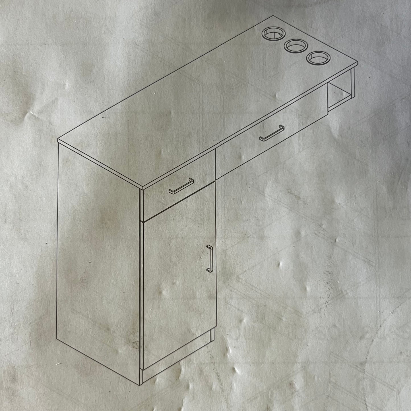 ZA@ Contemporary Desk 45.3" x 18.1" x 5.9" Black SF001045 B