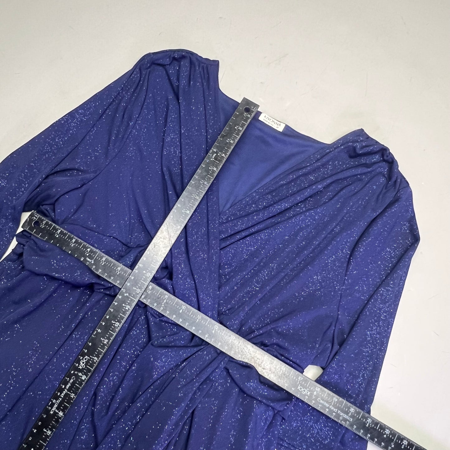 KIYONNA Romanced By Moonlight Gown Women's Sz 4X 26-28 Sparkle Blue (Pre-Owned)