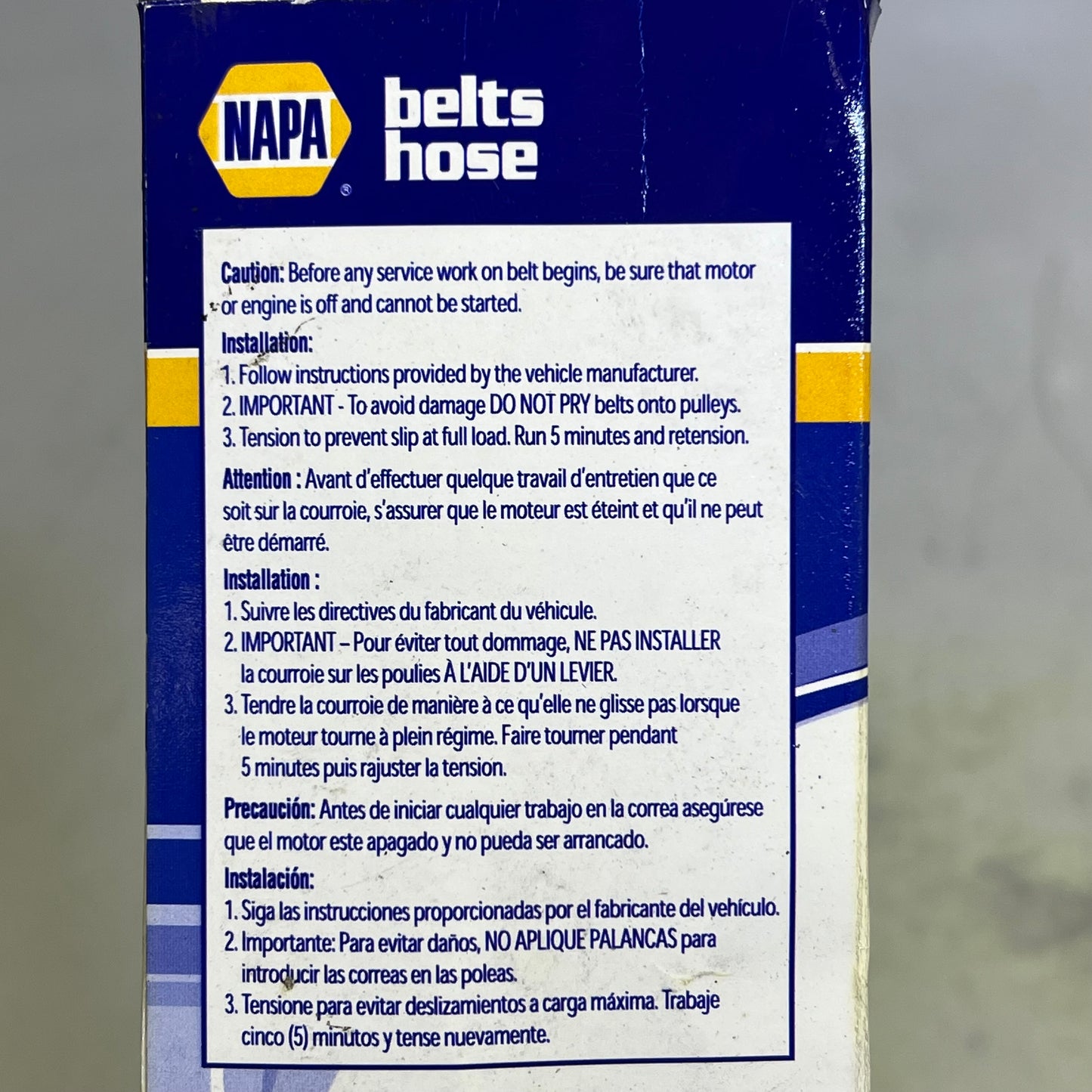 NAPA High Capacity V-Belt For Ford & Sterling HC50 15/32" x 50 1/8" Black 259495