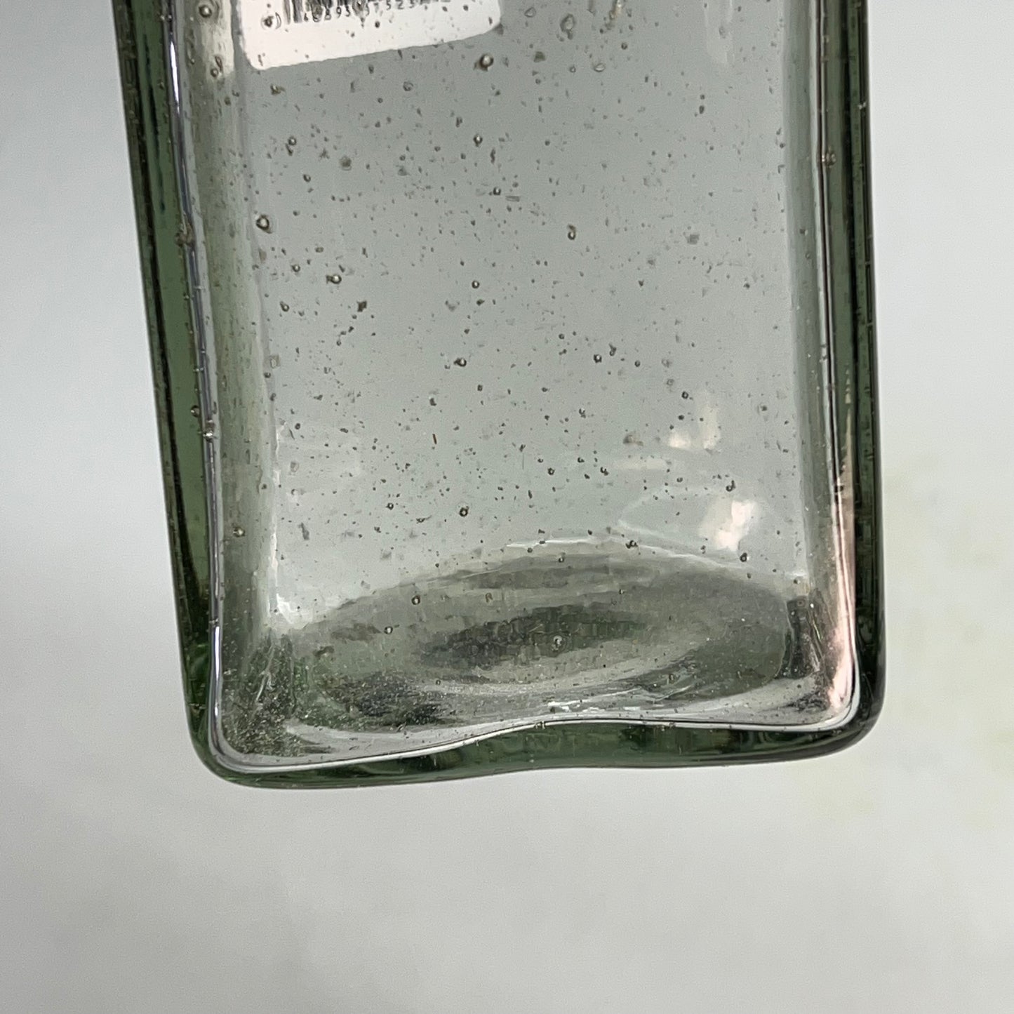 ZA@ RAZ IMPORTS Ripple Glass Wall Vase W/ Back Hoop 6"x3" Clear/Bubble 4419560