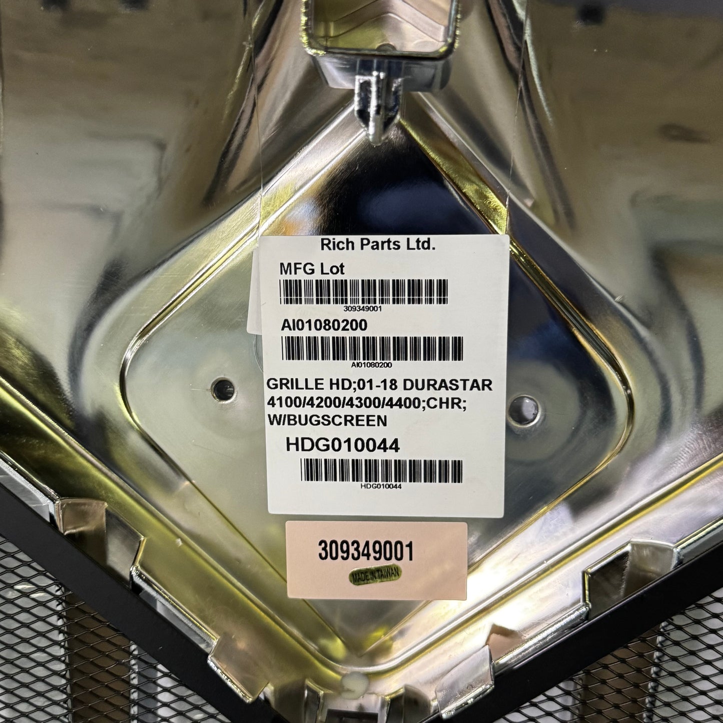 RICH PARTS 2002-2018 Front Grille HD 01-18 Durastar Chrome HDG010044
