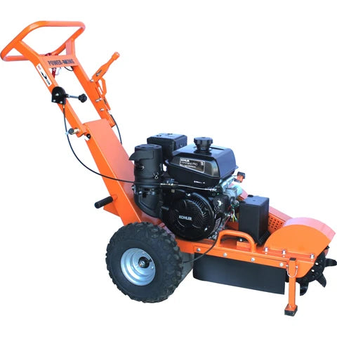 POWER KING 14HP Commercial Stump Grinder  Electric Start Green Teeth, Orange PK0803-EH
