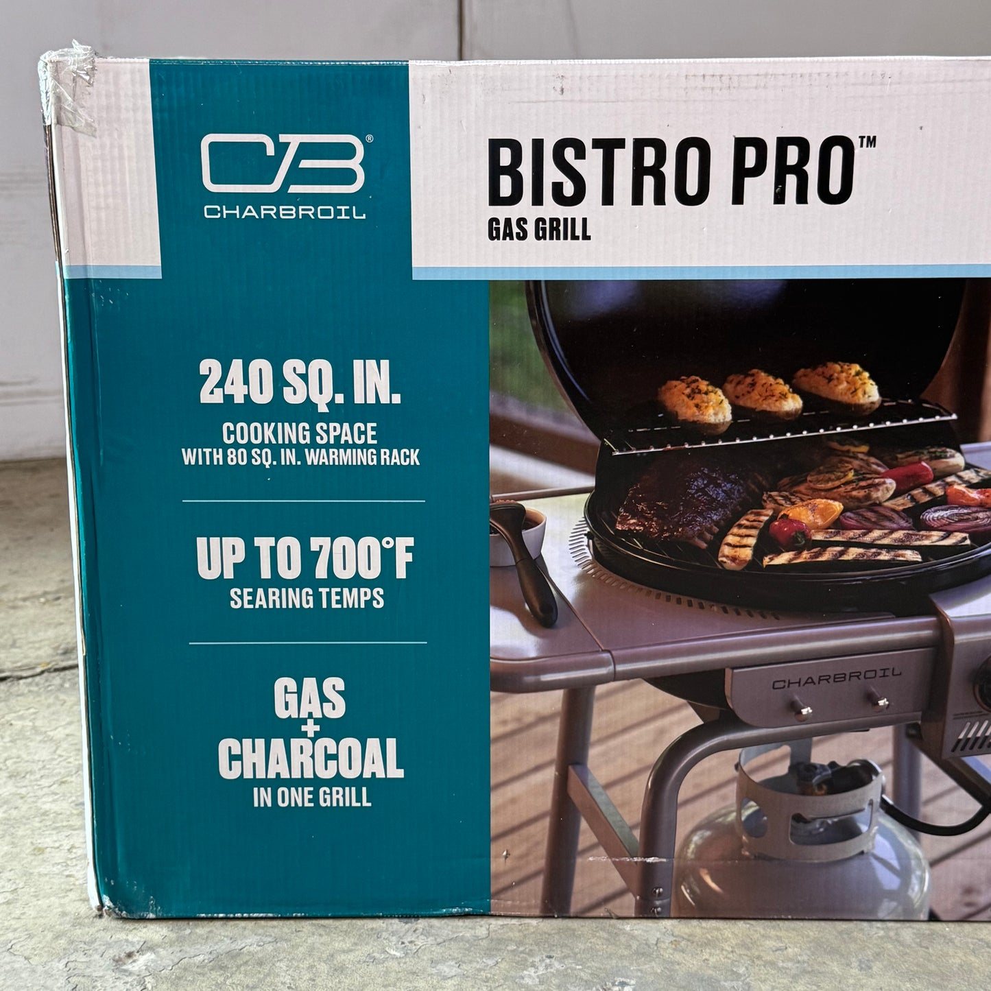 CHARBROIL Bistro Pro Gas Grill For Small Spaces And Patios 240 sq in Black 25302161