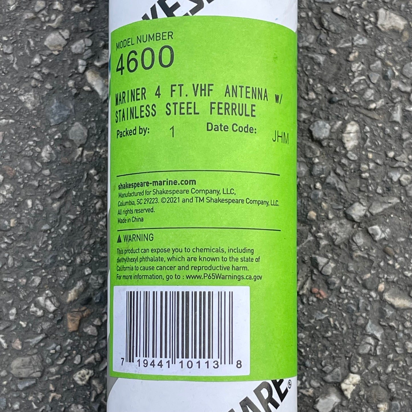 SHAKESPEARE 4600 Mariner VHF Antenna 4’ White 20769766