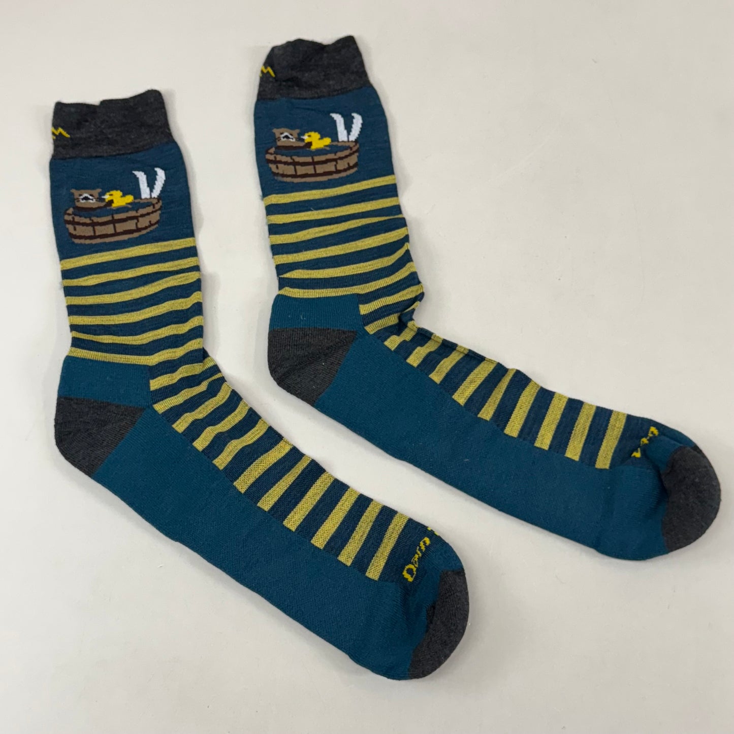 DARN TOUGH Lifestyle Otter Socks Crew Lightweight Merino Wool Men SZ XL 12.5-14.5 Dark Teal
