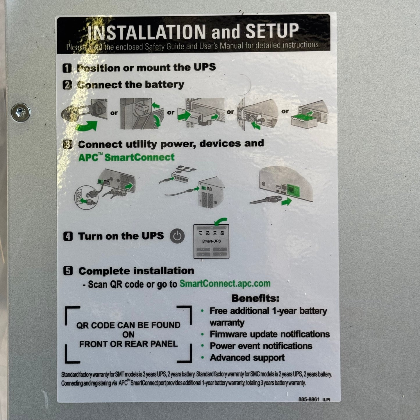 APC Smart-UPS 3000VA LCD RM 2U 120V w/ SmartConnect Energy Star 2880 VA/2700 W