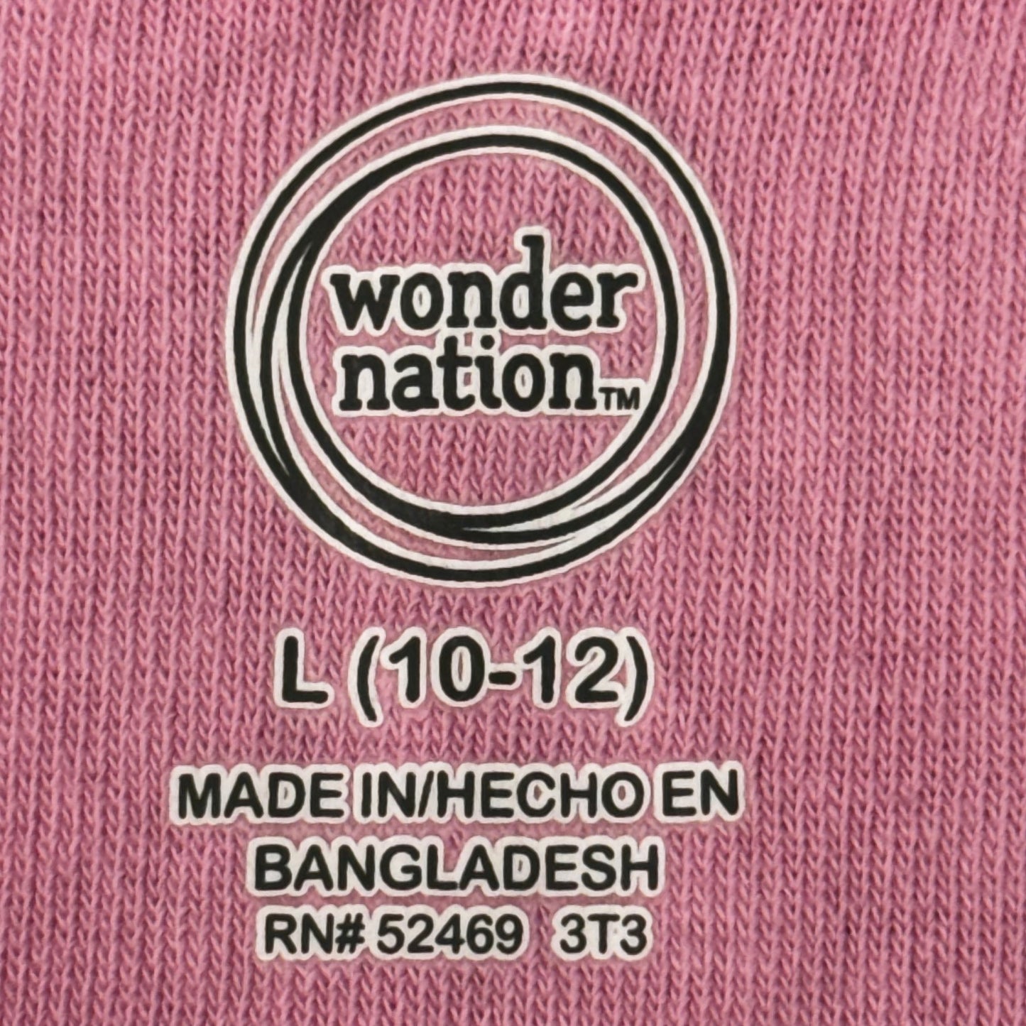 WONDER NATION Youth Swimwear Cover Up Sz- L (10-12) Strawberry Cream 52469