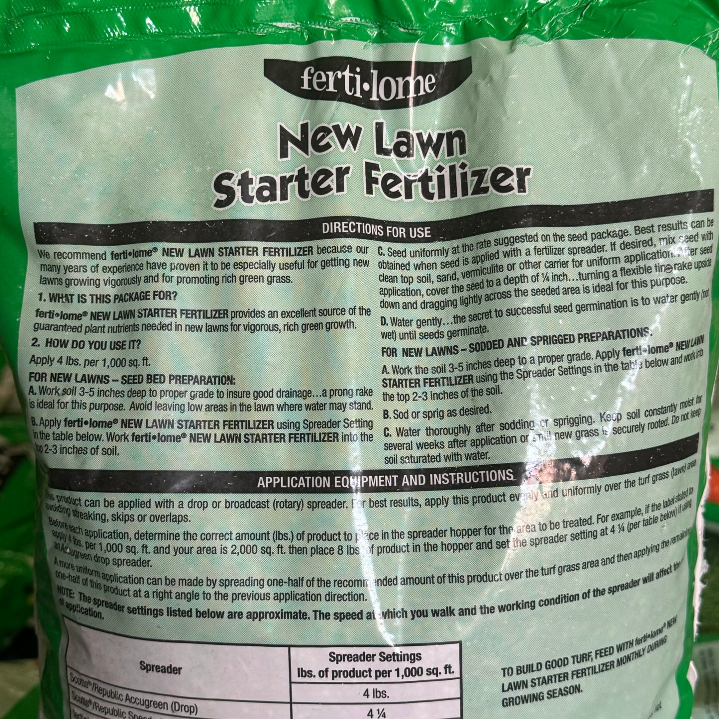 FERTI LOME (10 POUNDS) New Lawn Starter Fertilizer 9-13-7