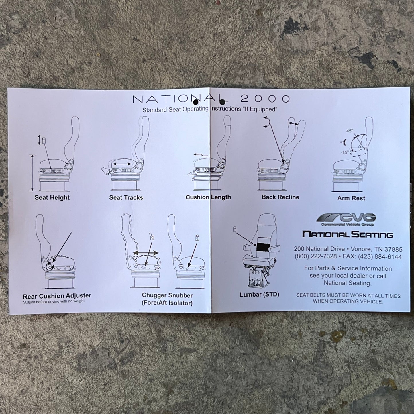 NATIONAL SEATING Captain Seat High Back Black Mordura 50764.365 (Distressed Box)