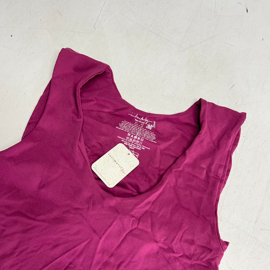 FREE PEOPLE Seamless Crop Top Muscle Tank Women's Sz L-XL Mulberry 104462494
