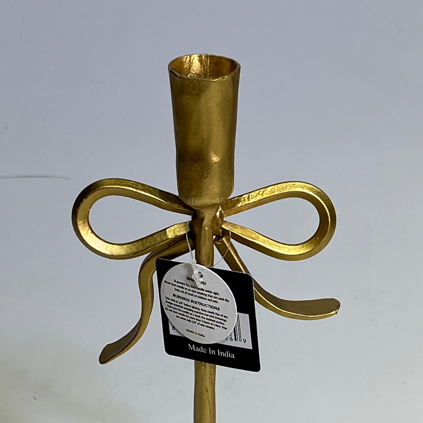 PD HOME (SET OF 3) Durable Iron Bow Candle Holders Assorted Sizes Gold 10947