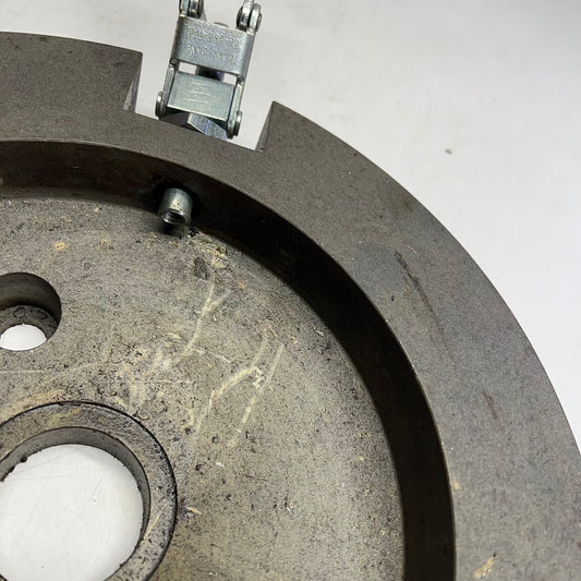 ZA@ Round Working Fixture Plate for Cutting Tools CNC Machining 12" Dia Grey (Used)