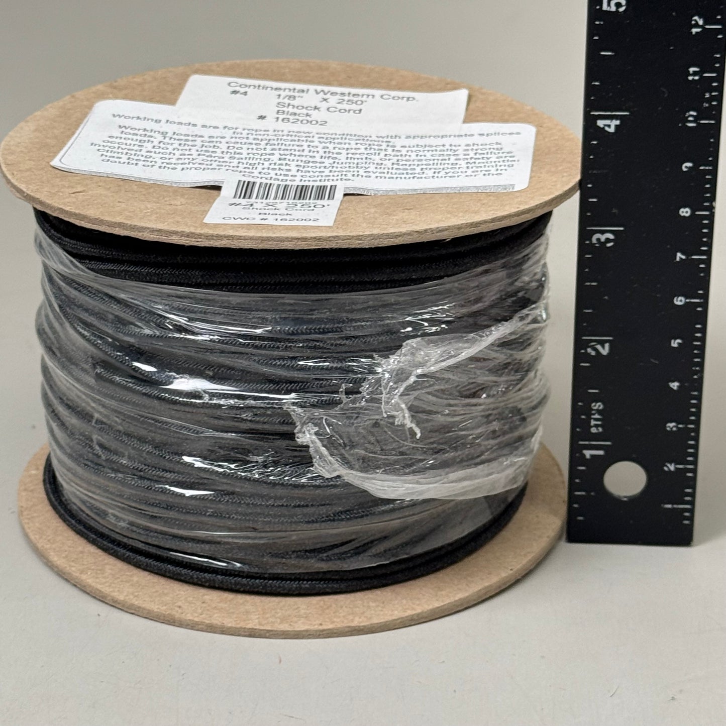 CWC (2 PACK) Rubber Shock Cord Filament Rubber - 1/8" x 250' Black 162002