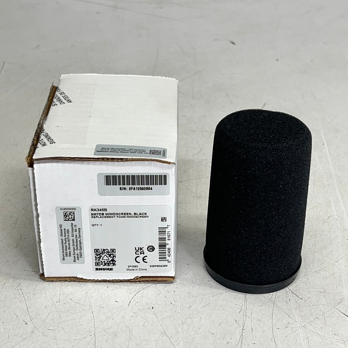 SHURE Replacement Sm7db Windscreen Help W/ Unwanted Breath & Wind Black RK345B