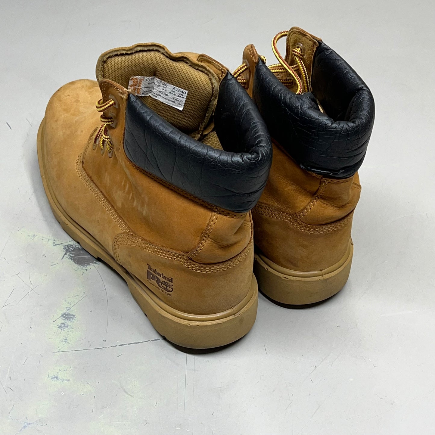 TIMBERLAND PRO Composite Toe Waterproof Work Boots  Men's Sz 10.5 Tan (Used)