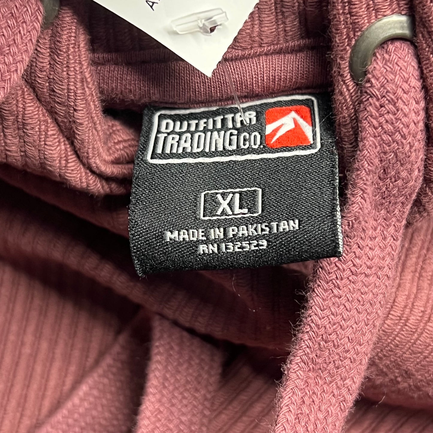 OUTFITTER TRADING CO Juneau Alaska Ribbed Souvenir Hoodie Women's Sz XL Maroon