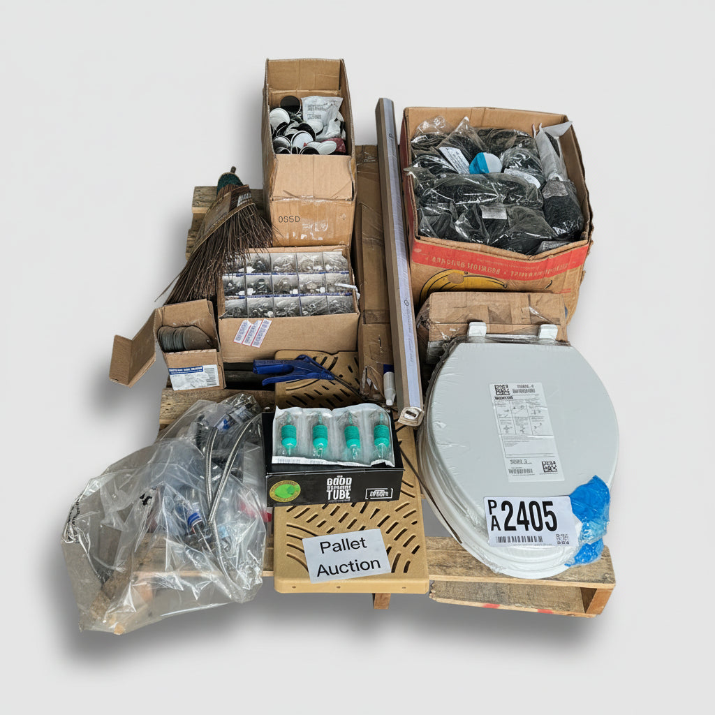 ZA@ Pallet of MIXED Plumbing Hardware, O-rings, Tattoo Tubes, Pool Step, Toilet Seats & More!!!! (AS-IS)