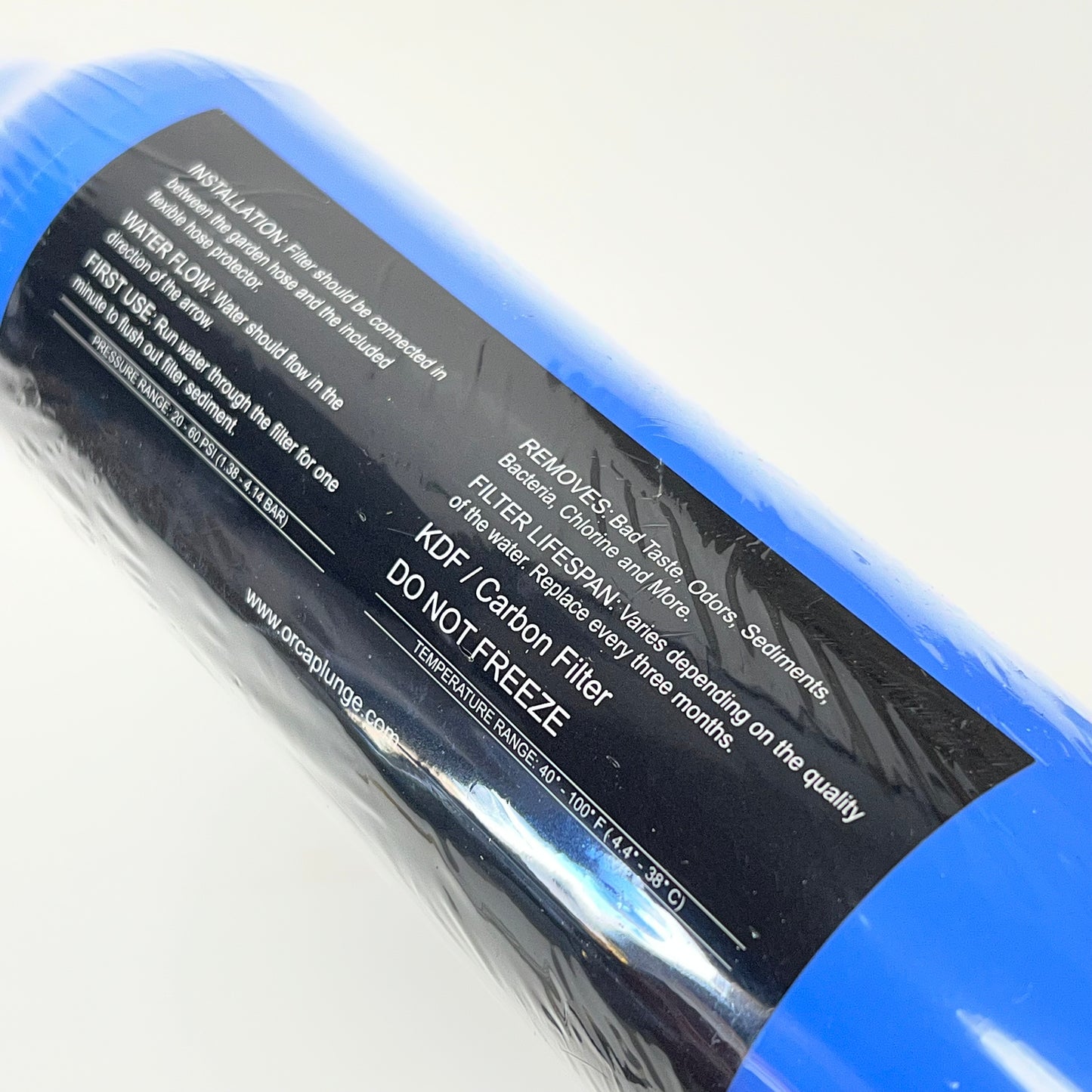 ORCA PLUNGE  Garden Pre-filter Hose Filter for Clean Water Filling the Pool  Blue