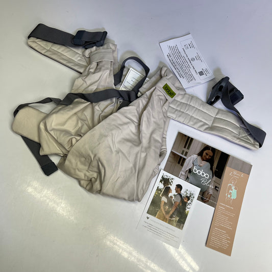 ZA@ BOBA Bliss Baby Carrier One Size 24"-58" Waist Organic Stone BLS2-0STO D