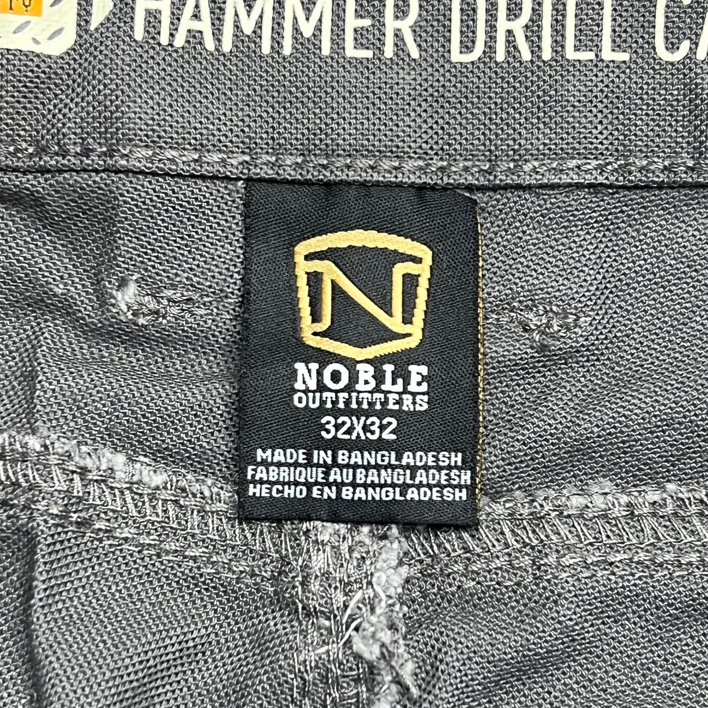 NOBLE OUTFITTERS Full Flex HD Hammer Canvas Work Pant Men's Sz 32x32 Wolf Grey