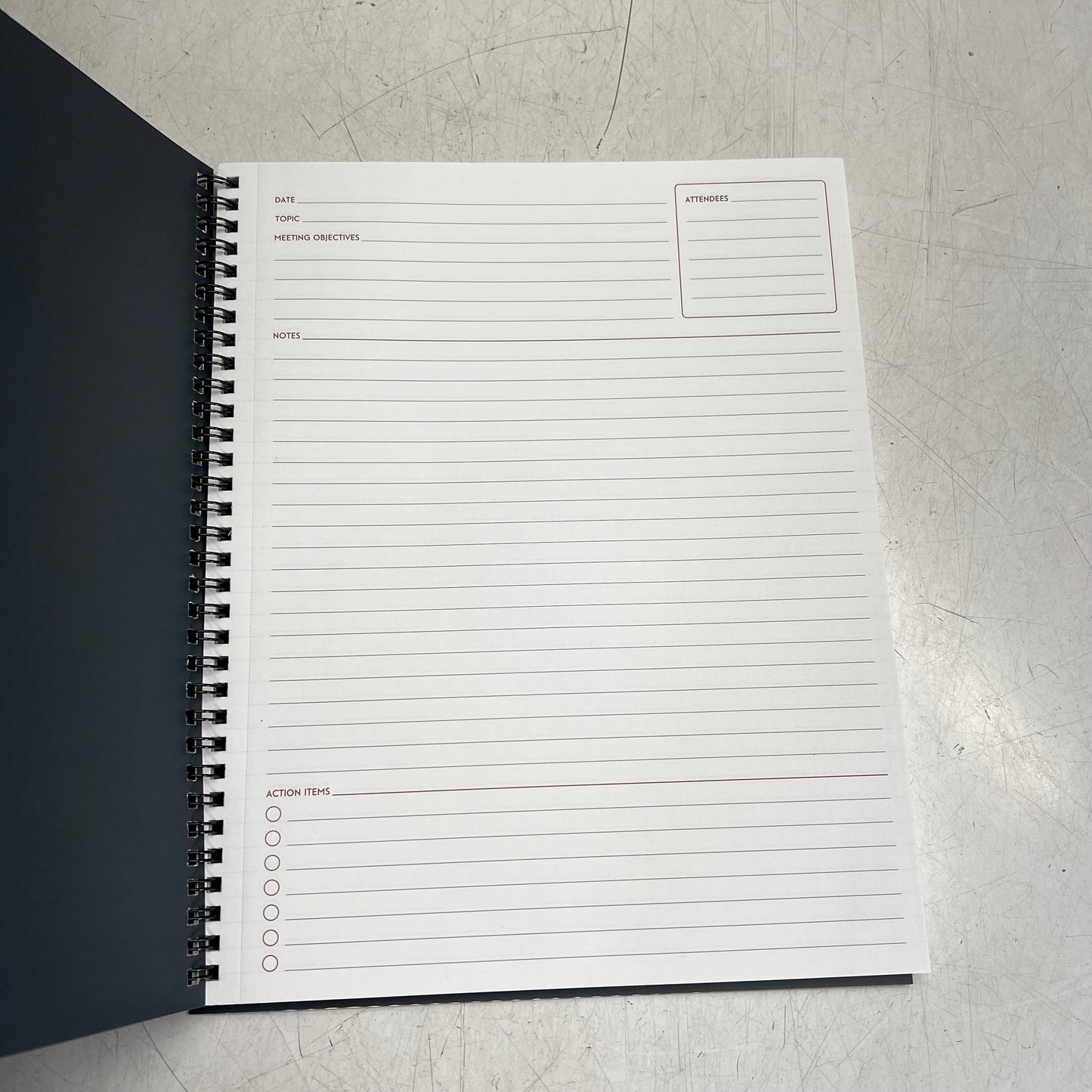 ZA@ MEAD (2 PACK, 80 SHEETS EACH) Meeting Notes Notebook 8-1/4 x 11" Grey 06132