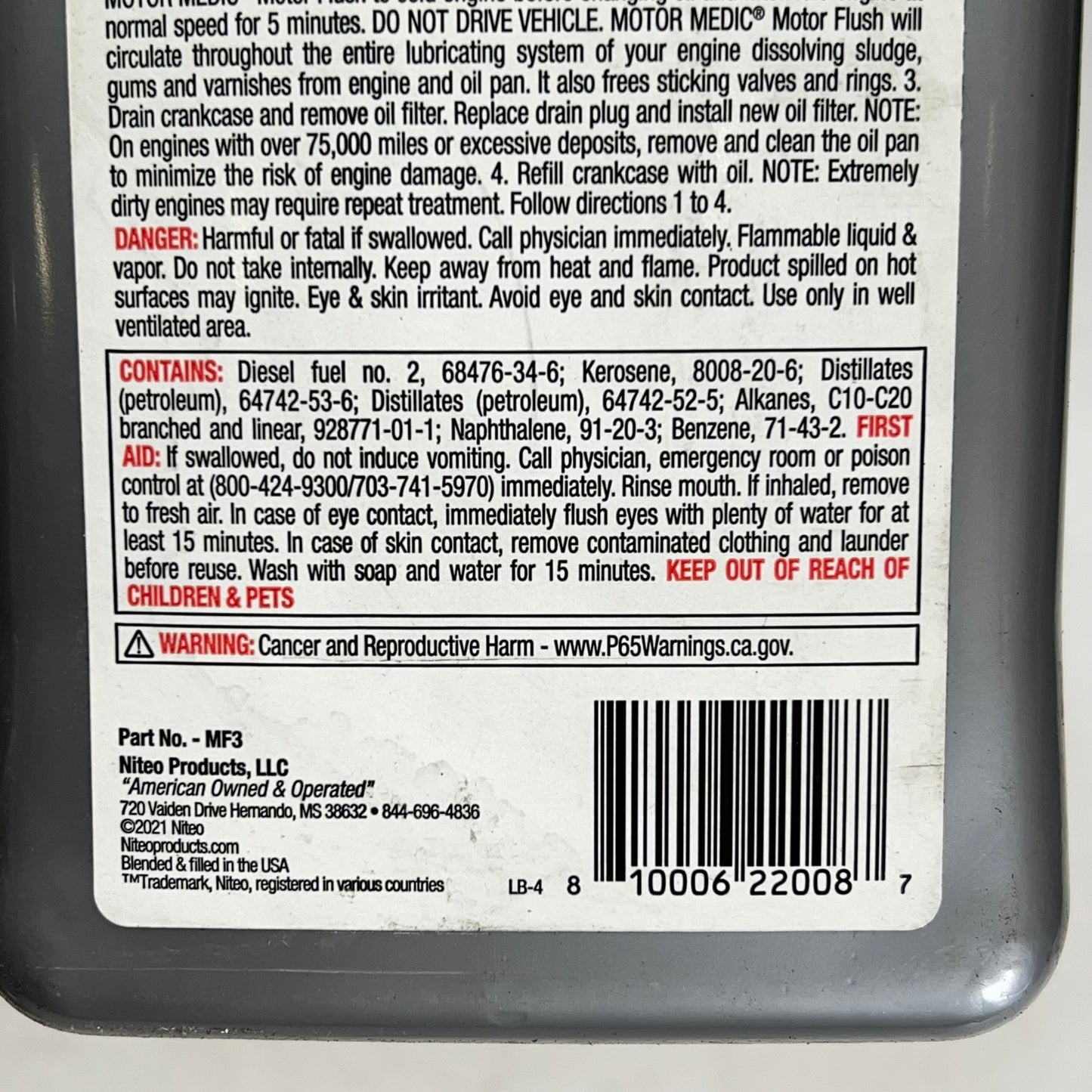 ZA@ MOTOR MEDIC (6 PACK) Motor Flush Sludge Dissolving Solvents  1 Quart