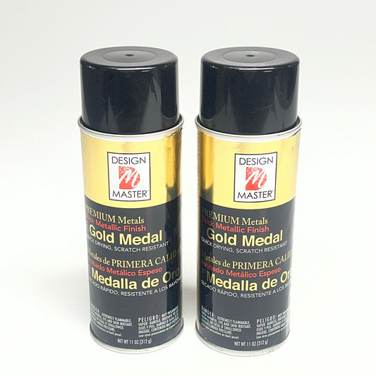 DESIGN MASTER (2 PACK) Premium Metals Thick Metallic Finish 11 Oz Gold Medal 231