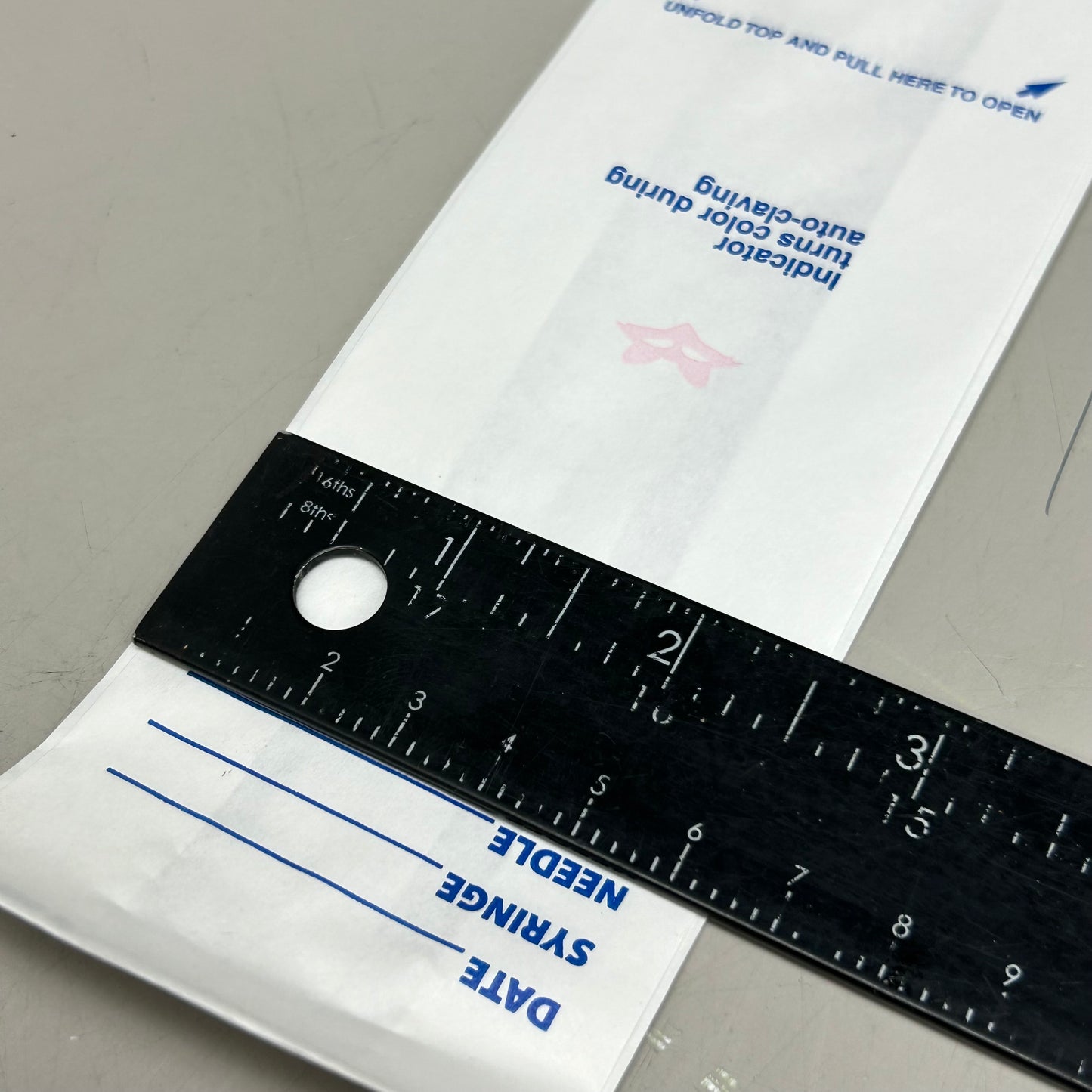 FOX CONVERTING  (1 Box, 1000 Bags) Tape Seal Sterilizing Bags 2.5"x1.5"x7.5" 150000101 (New Other- Distressed Packaging )