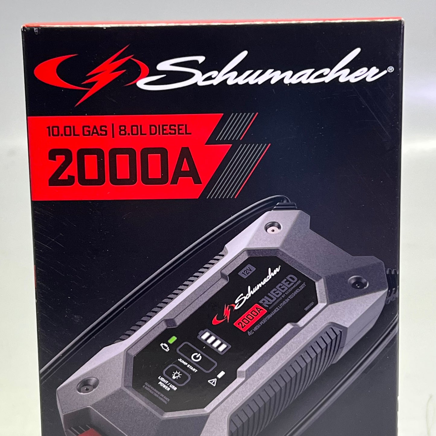 SCHUMACHER  Peak Amps Rugged Lithium Jump Starter & Power Bank for 10.0L Gas & 8.0L Diesel Engines SL1651