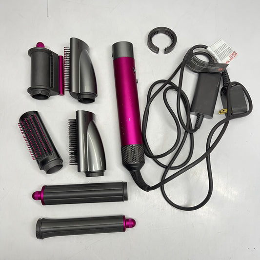 ZA@ DYSON (8 PIECES) Airwrap Hair Styler W/ Attachments  Grey/Pink S9F-US-RDJ0394A  (Pre-Owned)