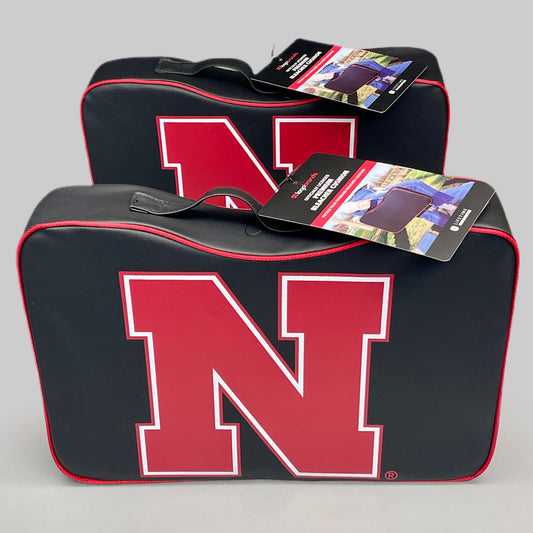 NEBRASKA Cornhuskers (2 PACK) Premium Thick Seat/Bleacher Cushion (Officially Licensed by LOGOBRANDS) 182–71P