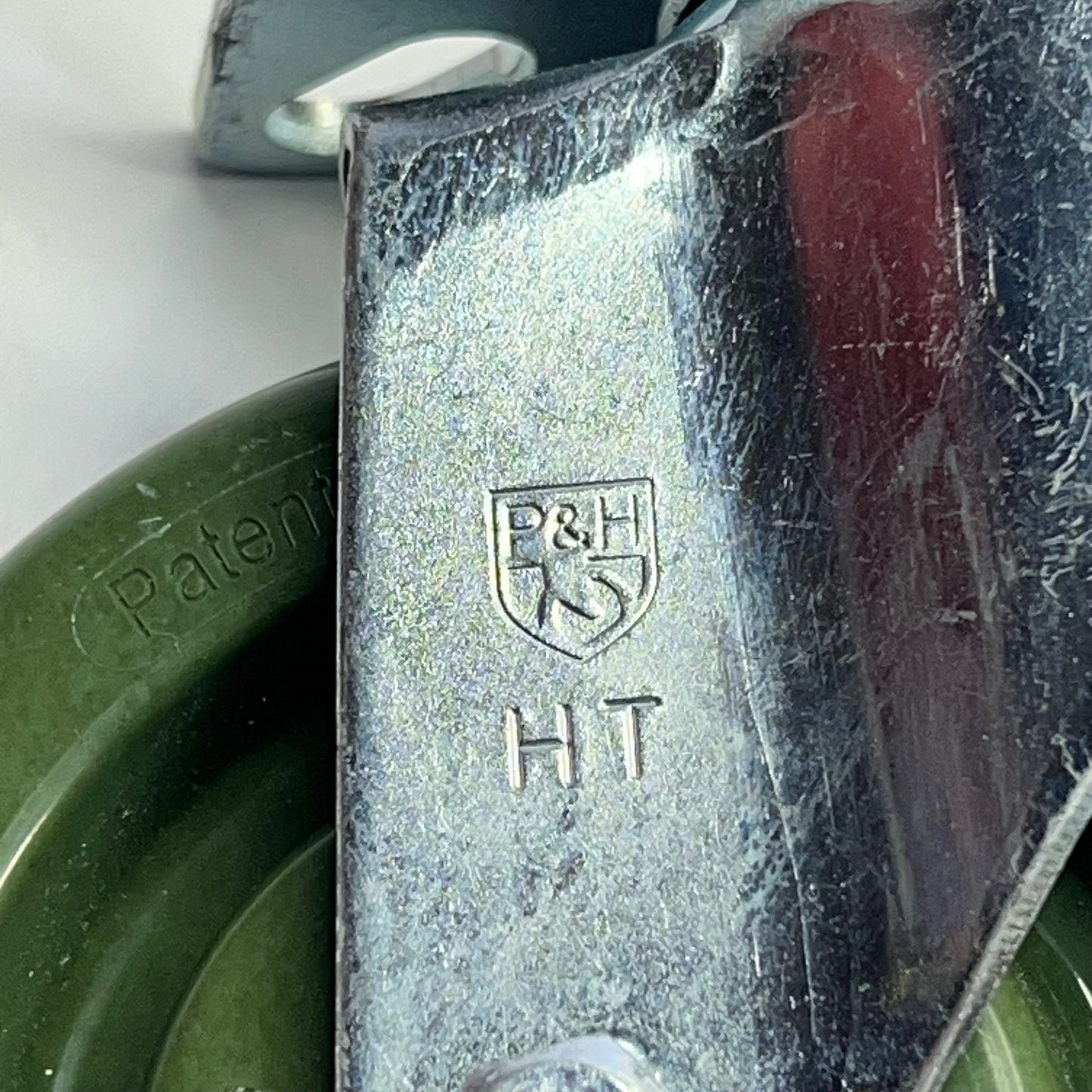 P&H CASTERS (2 PACK) SS Caster Epoxy Hi-Temp Wheel 3.125x4.125 Top Plate Green