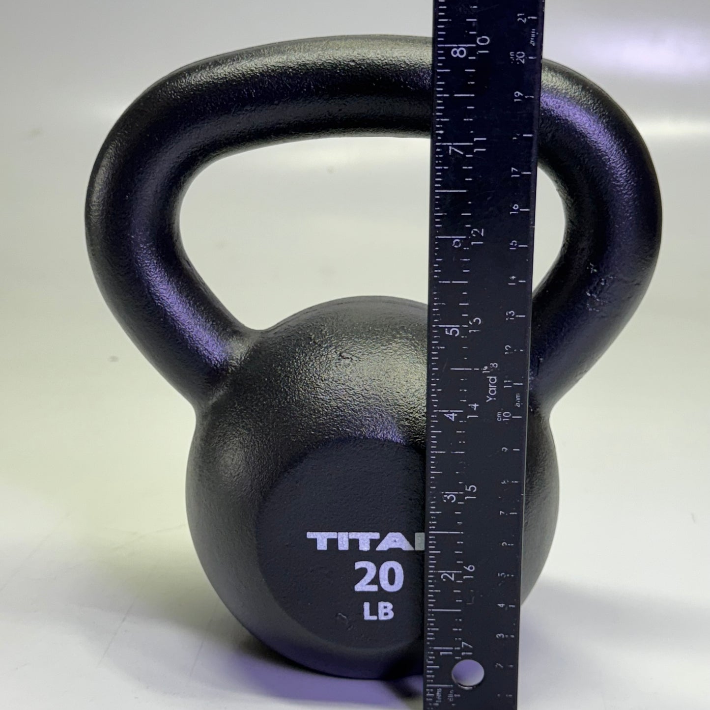 TITAN Kettlebell 20 Lbs 11" x 10.4" x 7.1" Black, KBCIN_20