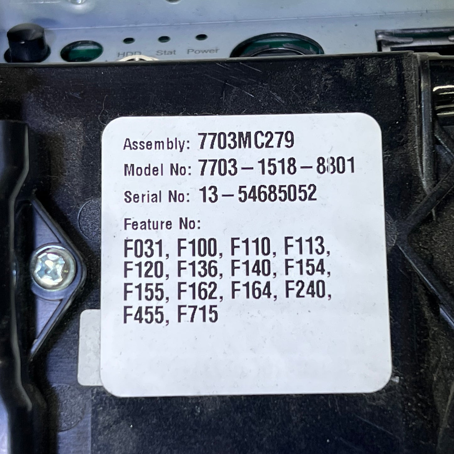 NCR Touchscreen POS Xrr7 Plus 19"x12"x3" Black 7703-1518-8801 (As-is)