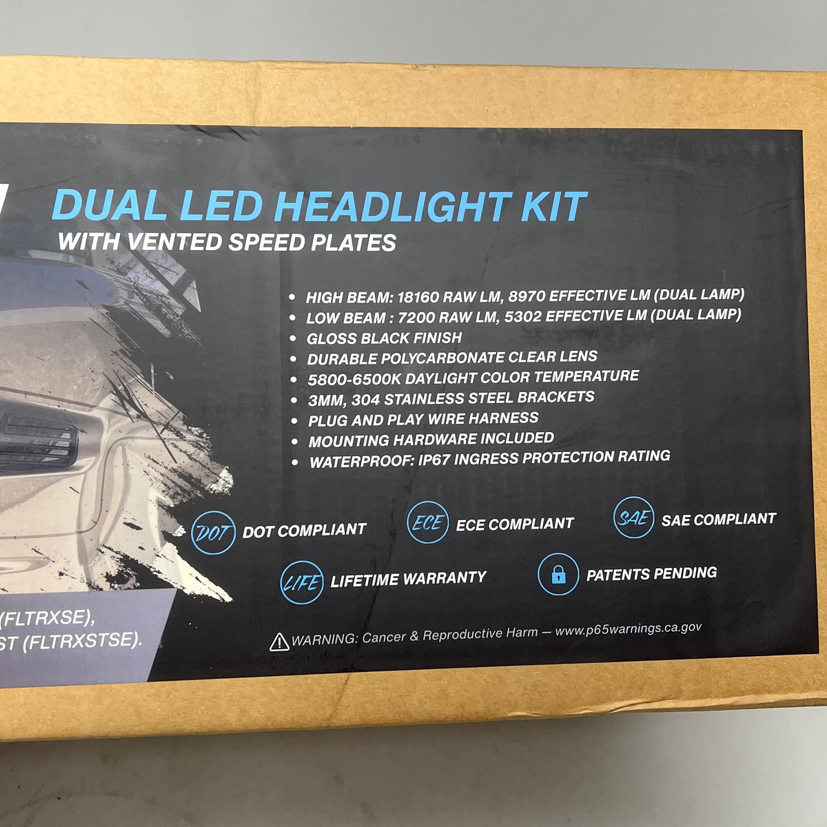 SHARK DEMON 2 Dual Headlight Kit For 2023-26 Harley Davidson Touring SD223RGWW