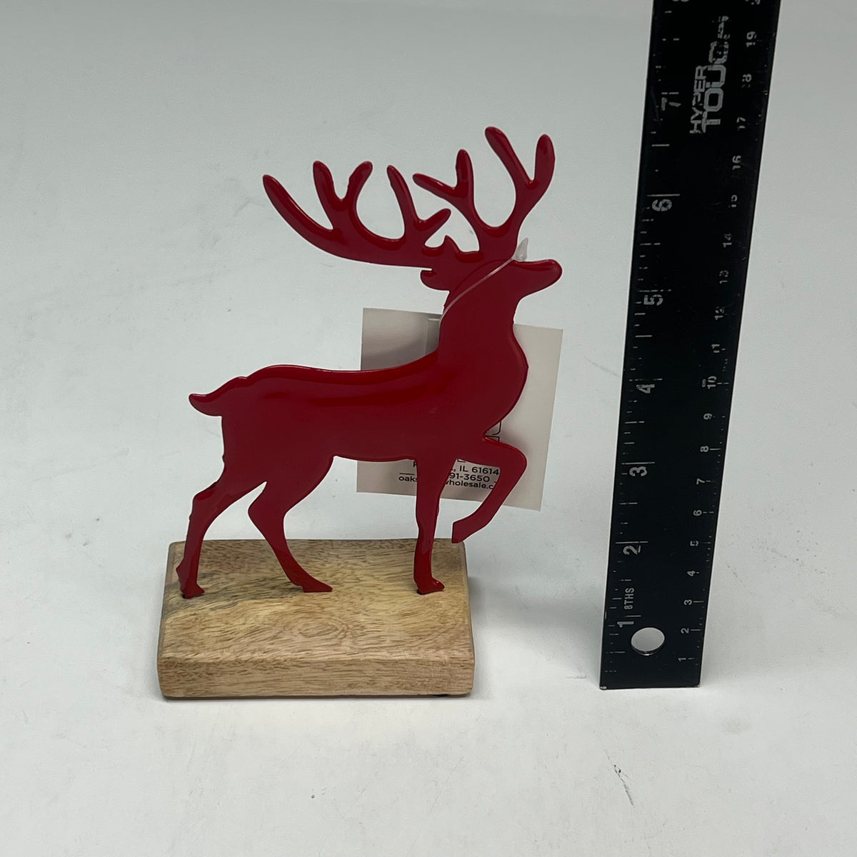 OAKSTREET (4 PACK) Doddle Deer Iron Deer Holiday Decor  6"x4" Red OSW268294