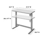 TRESANTI Adjustable Height Desk Sz 20.4-47" H x 23.7" W x 47.3" L 0DP720-D908