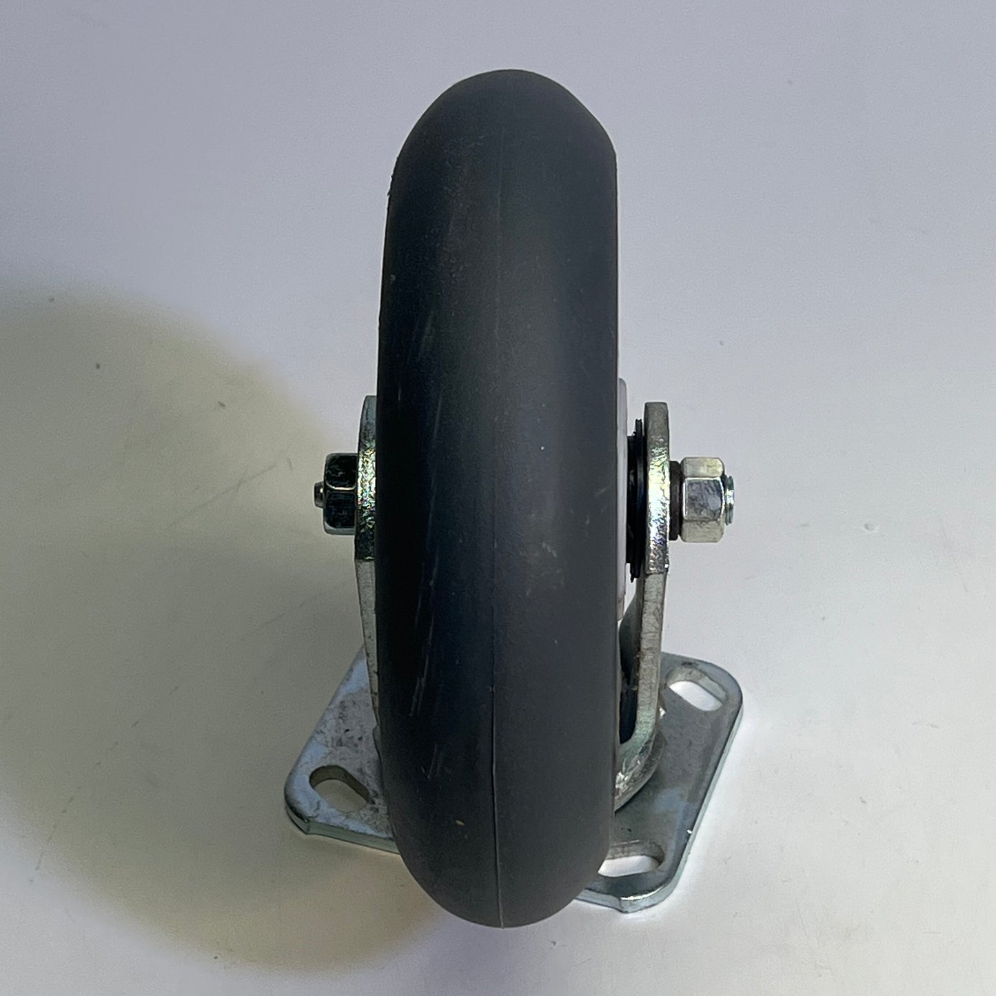 (SET OF 4) Thermoplastic Rubber Core 2 Swivel & 2 Rigid 8"x2" Grey CTRK-PL8-2R2S